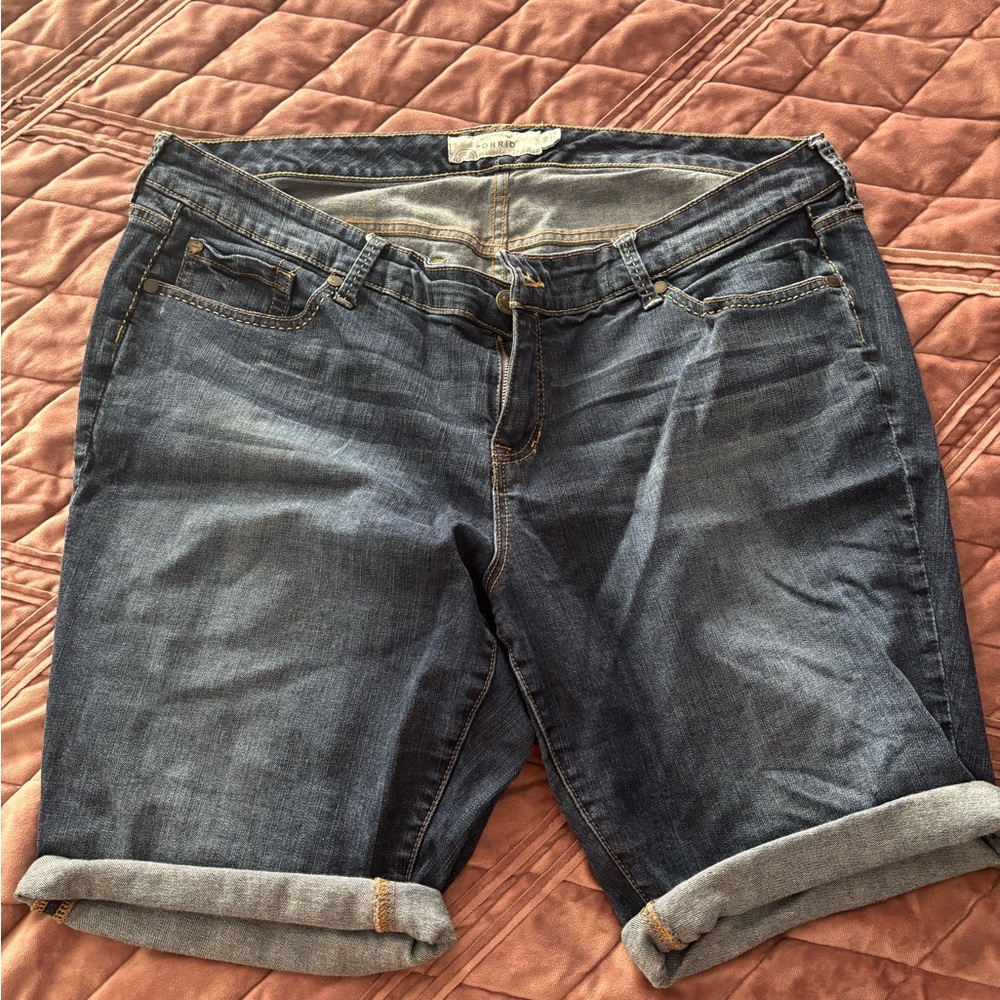 Torrid Dark Wash Denim Shorts